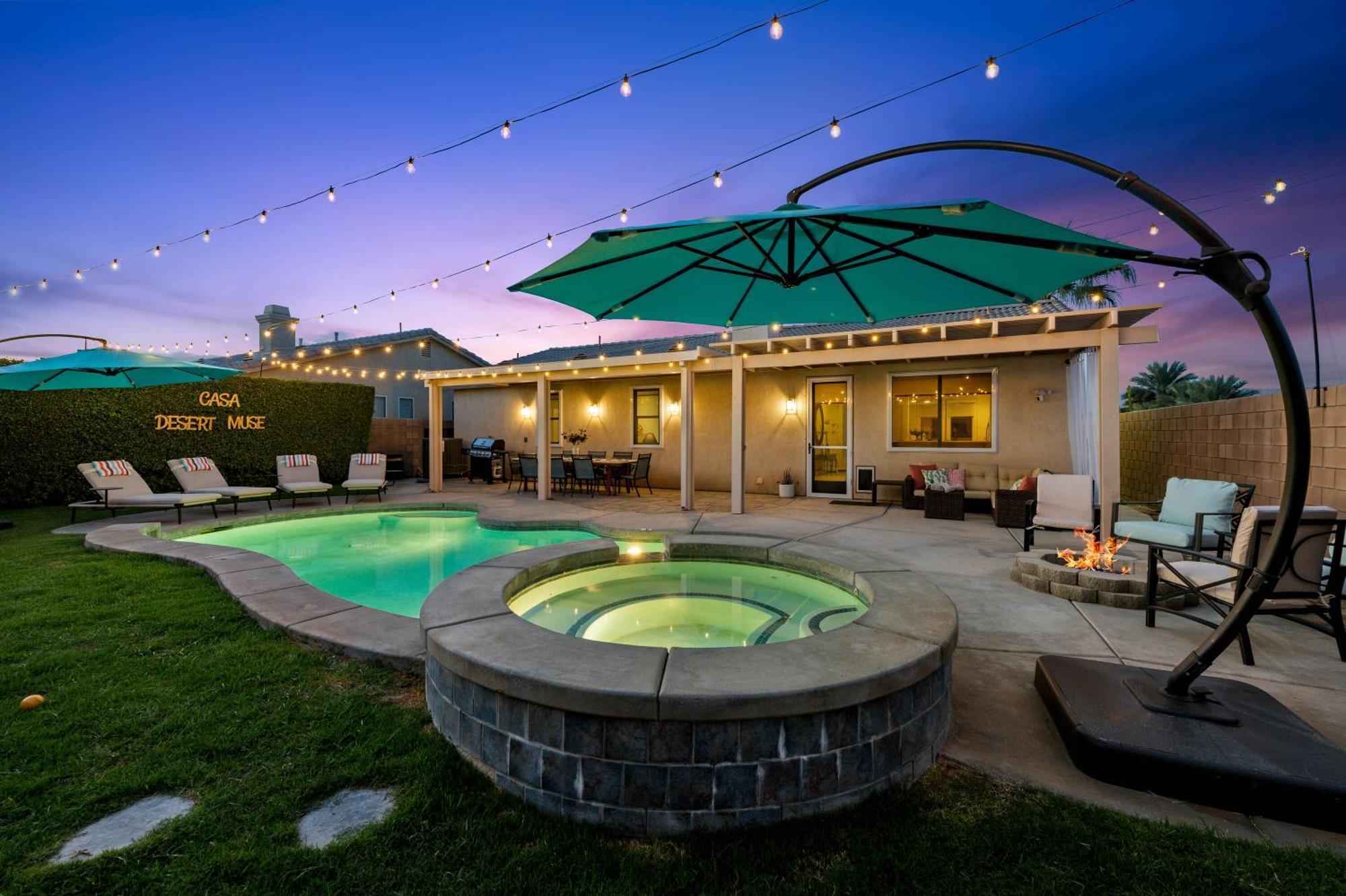 Casa Desert Muse With Heated Pool Spa Firepit Mini Golf And Games Indio Eksteriør bilde