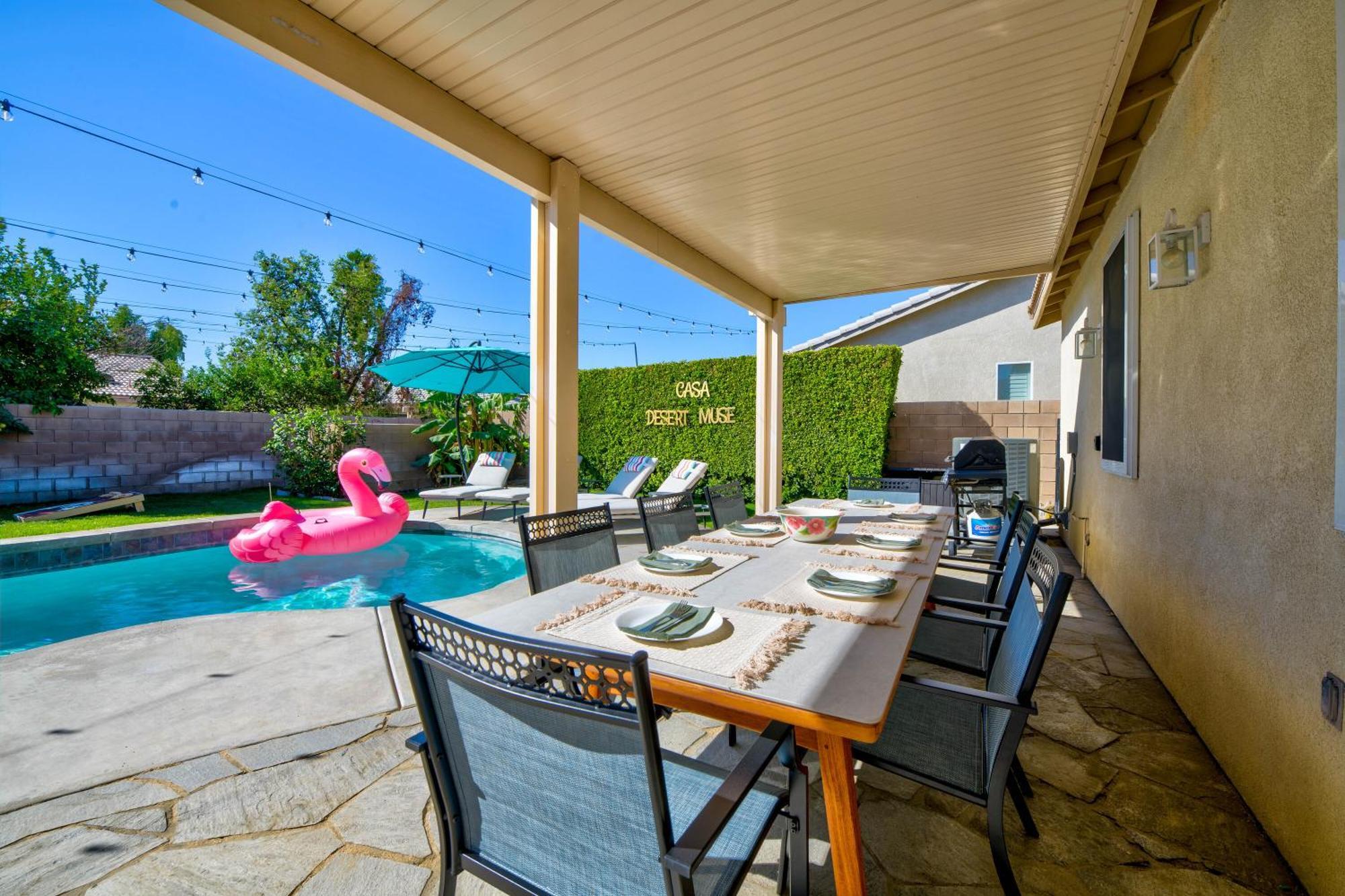 Casa Desert Muse With Heated Pool Spa Firepit Mini Golf And Games Indio Eksteriør bilde