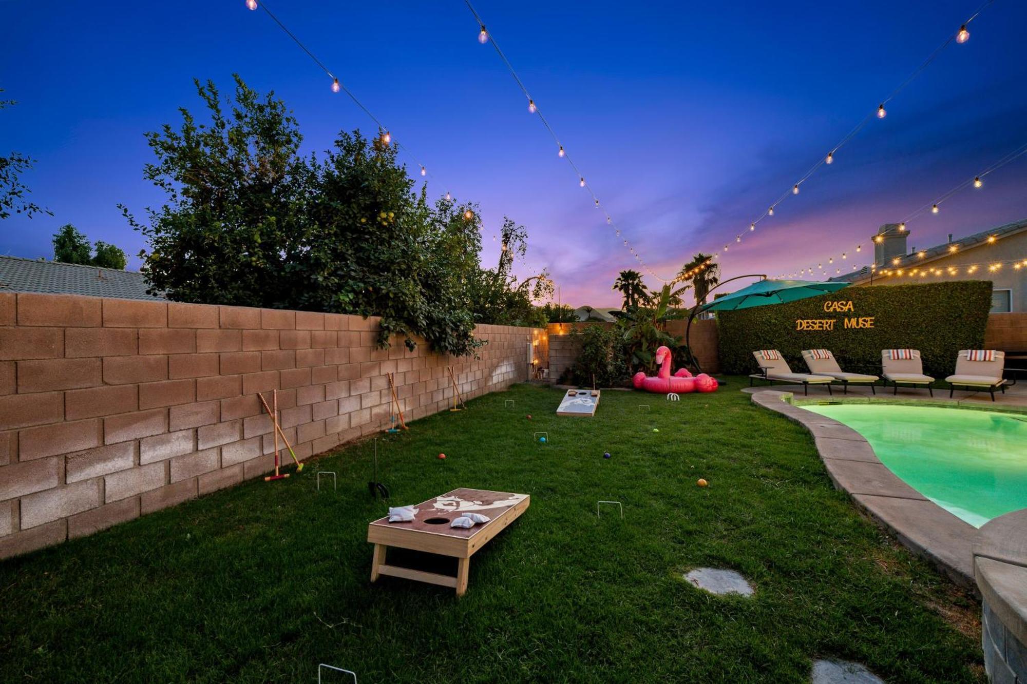 Casa Desert Muse With Heated Pool Spa Firepit Mini Golf And Games Indio Eksteriør bilde