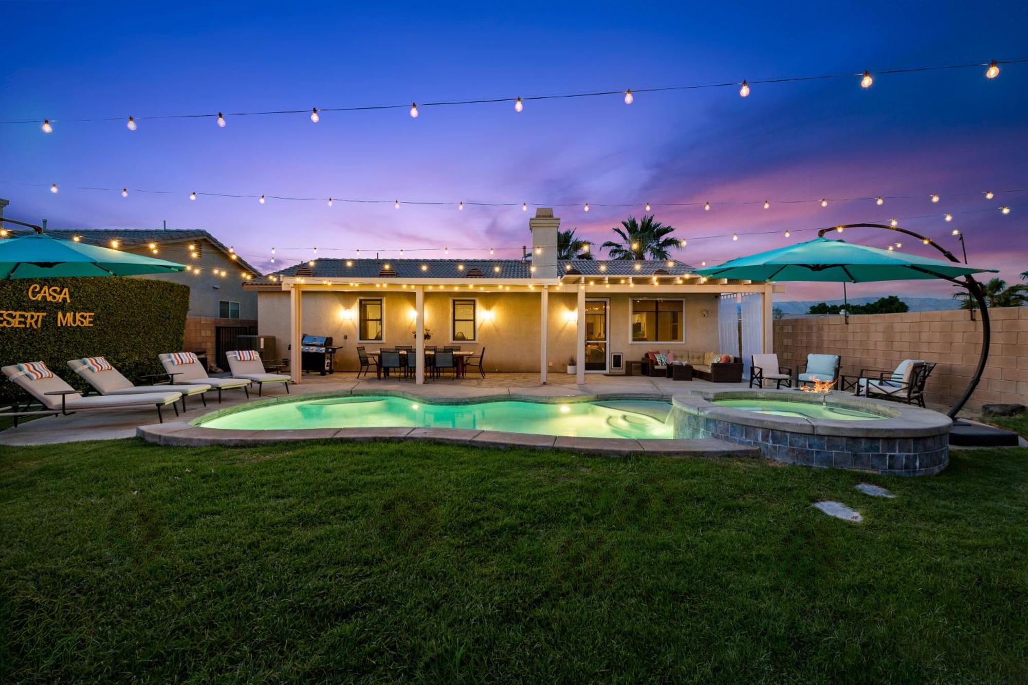 Casa Desert Muse With Heated Pool Spa Firepit Mini Golf And Games Indio Eksteriør bilde