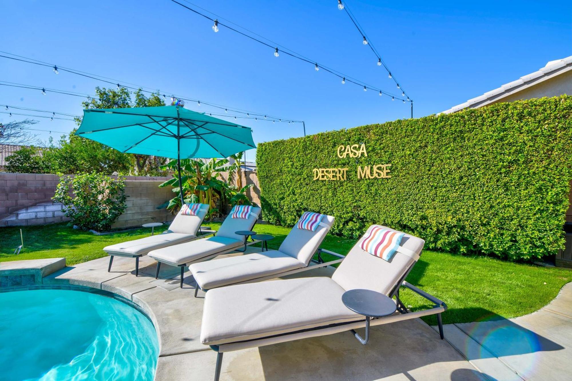 Casa Desert Muse With Heated Pool Spa Firepit Mini Golf And Games Indio Eksteriør bilde