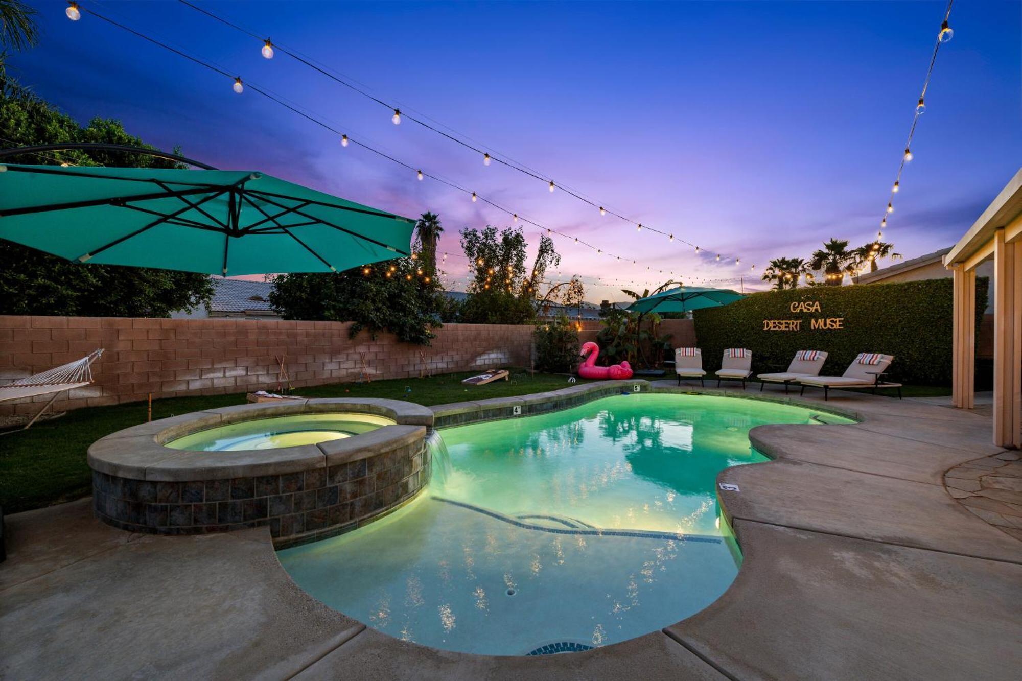 Casa Desert Muse With Heated Pool Spa Firepit Mini Golf And Games Indio Eksteriør bilde